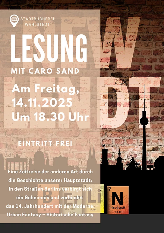 Plakat Lesung Caro Sand