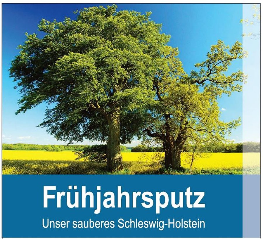 Frühjahrsputz Baum vor Rapsfeld