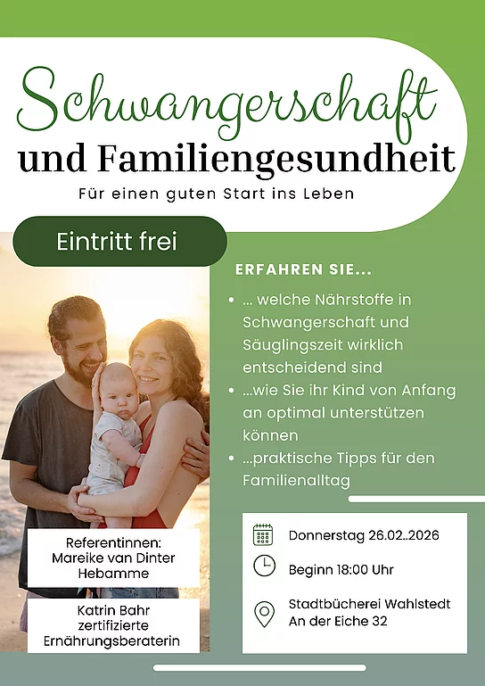 Flyer zum Vortrag mit Themen