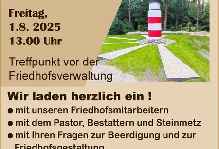 Plakat mit Programm zum Tag des Friedhofs