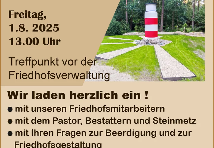 Plakat mit Programm zum Tag des Friedhofs