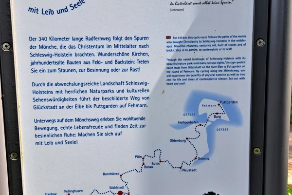 Hinweisschild Mönchsweg Wahlstedt